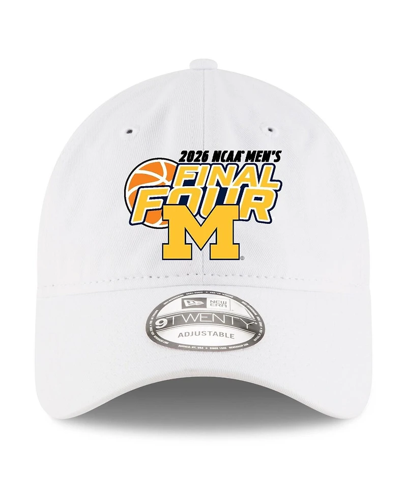 New Era Men's White Michigan Wolverines 2026 Ncaa Men's Basketball Tournament March Madness Final Four 9TWENTY Adjustable Hat
