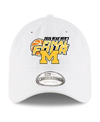 New Era Men's White Michigan Wolverines 2026 Ncaa Men's Basketball Tournament March Madness Final Four 9TWENTY Adjustable Hat