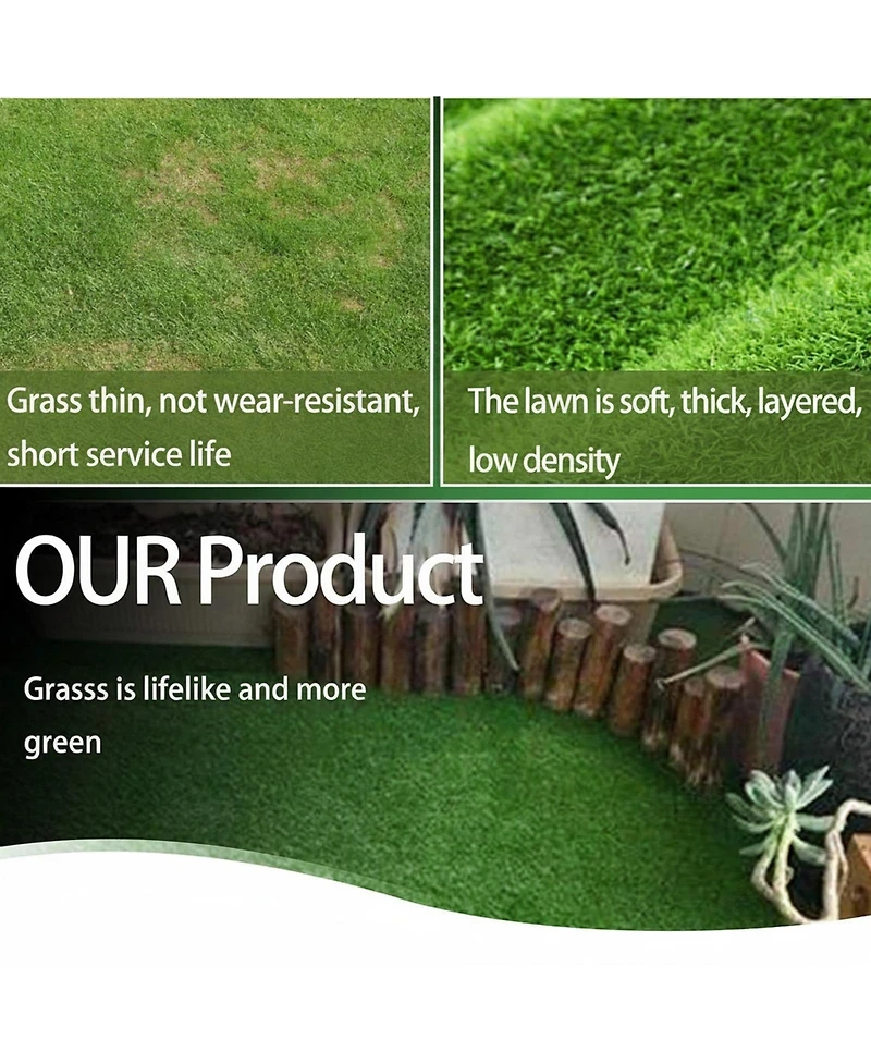 Aronkl Dog Grass Pad Artificial Potty Training Mat Indoor Outdoor Easy Clean