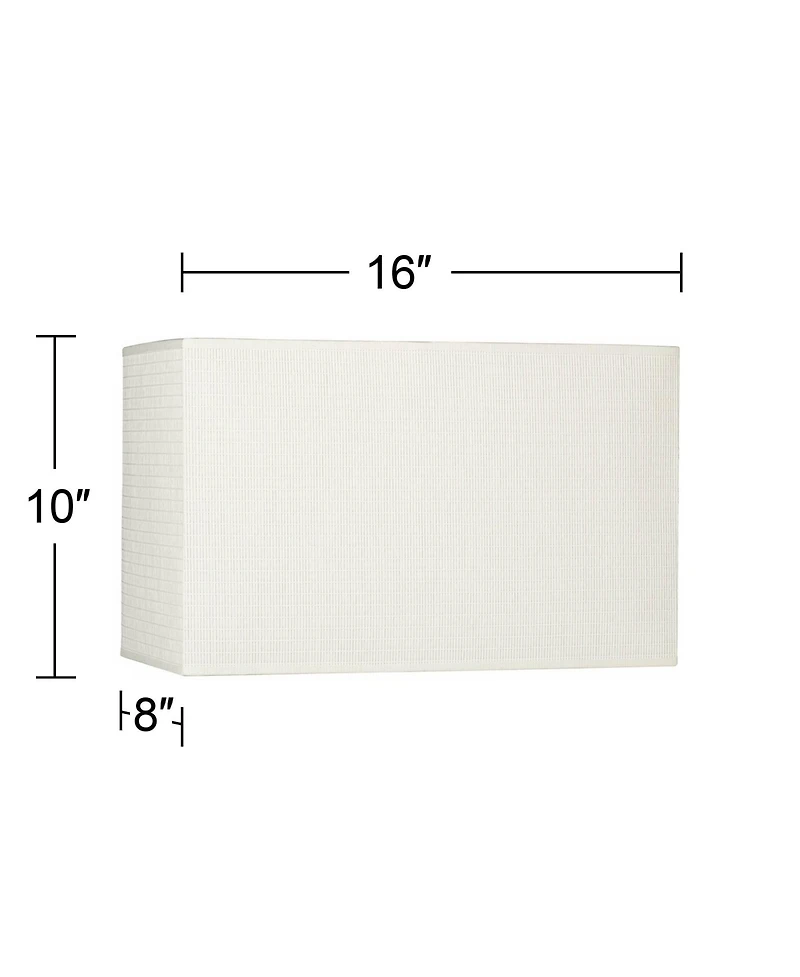 Springcrest Set of 2 Rectangular Lamp Shades 16" x 8" x 10" High