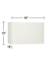 Springcrest Set of 2 Rectangular Lamp Shades 16" x 8" x 10" High