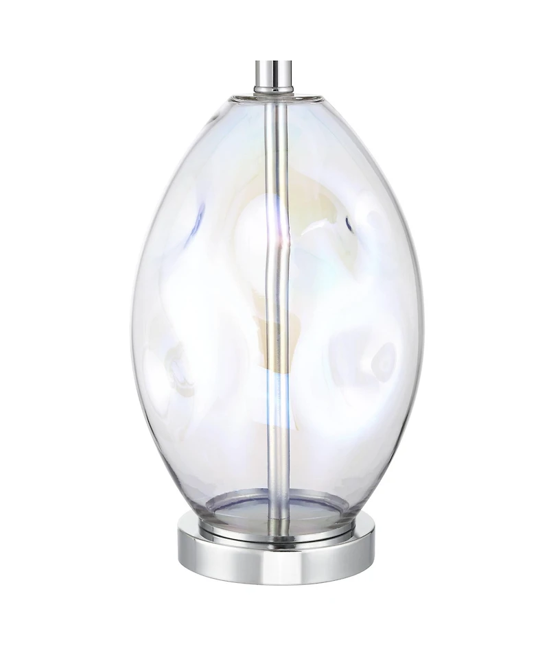360 Lighting Samantha 24 3/4" High Clear Iridescent Glass 3-Way Table Lamp