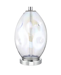 360 Lighting Samantha 24 3/4" High Clear Iridescent Glass 3-Way Table Lamp