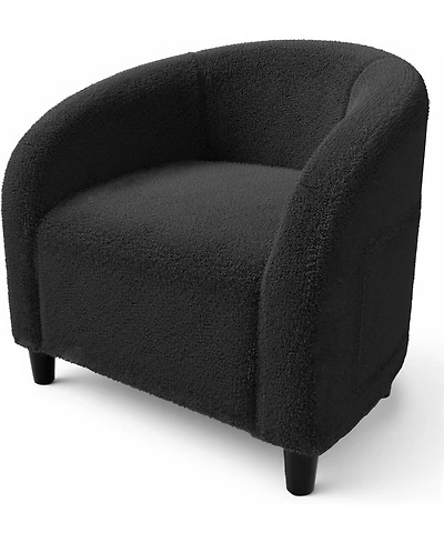 gaomon Accent Chair Barrel Boucle Chair Sherpa Armchair Club Chair Suitable for Living Room Bedroom Reception Room Office