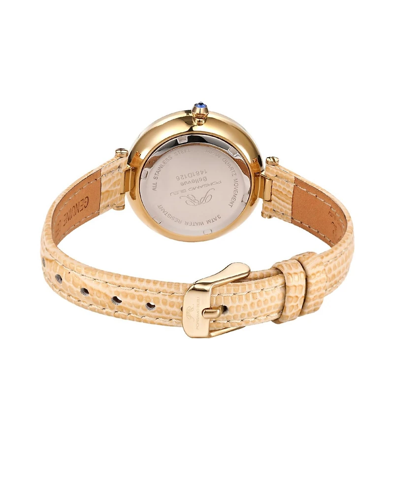 Porsamo Bleu Women's Bellevue Genuine Leather Band Watch 1481DBEL