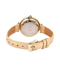 Porsamo Bleu Women's Bellevue Genuine Leather Band Watch 1481DBEL