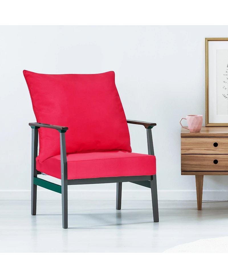 Sugift Deep Seat Chair Cushion Pads with Ties for Indoor and Outdoor