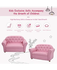 Gouun Kids Princess Armrest Lounge Chair with Pvc Upholstery