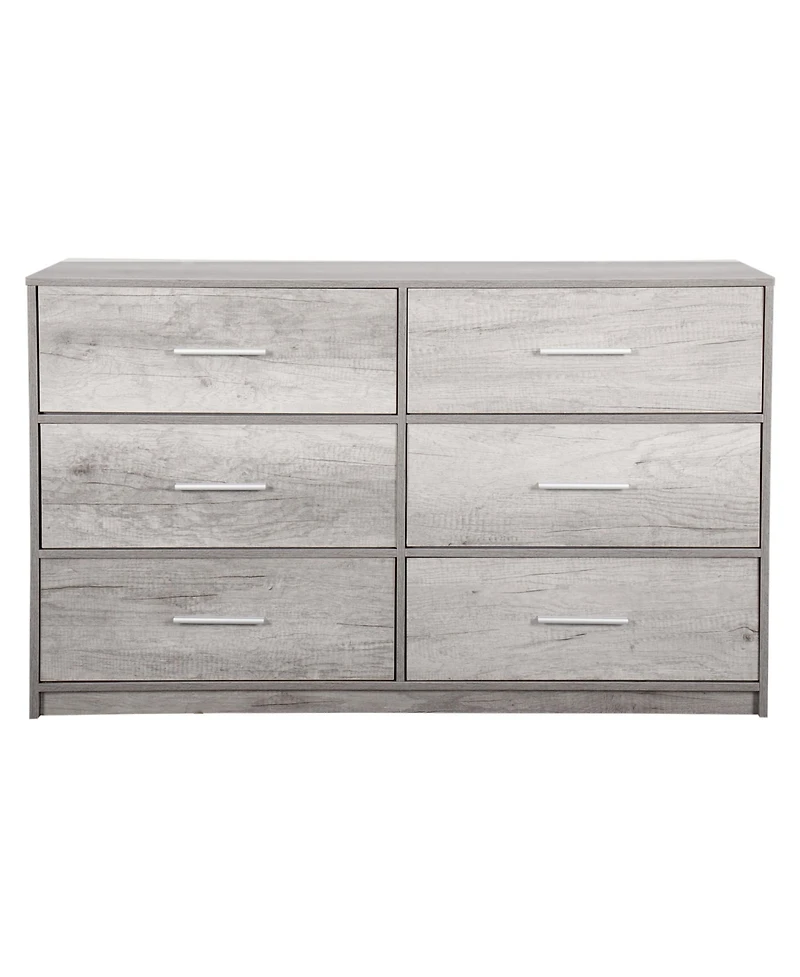Flynama 5 Drawer Rustic Gray Dresser Easy Clean Cabinet for Home Office Home Furniture With Spacious Drawers Easy Assembly Durab