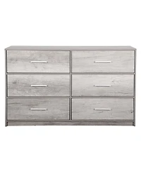 Flynama 5 Drawer Rustic Gray Dresser Easy Clean Cabinet for Home Office Home Furniture With Spacious Drawers Easy Assembly Durab