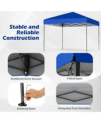 Sugift 10 x 10 ft Pop Up Canopy Tent with Carrying Bag and Stakes