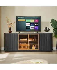 Rainsken 64-Inch Wavy Tv Cabinet