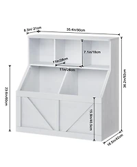 gaomon Kids Bookshelf, Kids Bookshelf and Toy Storage Toy Storage Organizer 6-Cube Shelves