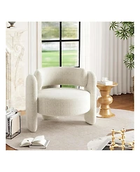 gaomon Dining Chair Office Accent Chair For Living Room Modern Chenille Boucle Accent Chair for Kitchen Dining Room