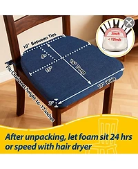 Gnuadz D-shaped Chair Cushion Dining Pad With Ties Removable Cover