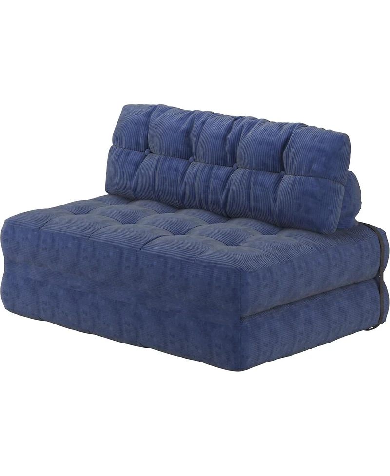gaomon Folding Sofa Bed, Floor Couch with Pillow, Futon Bed Convertible Sleeper Chair Foldable Mattress Back Support