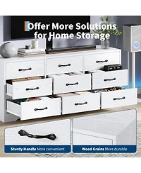 gaomon Modern Wood Tv Stand with Mount and 9 Drawers