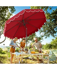 Sugift 10 ft Patio Market Umbrella with Crank and Tilt Adjustment