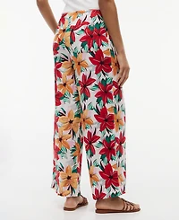 Tommy Hilfiger Women's Printed Linen-Blend Pants