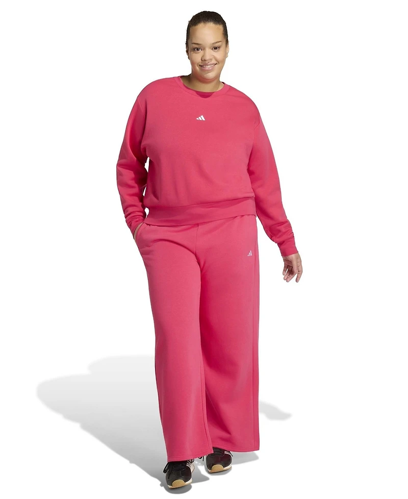 adidas Women's Essentials Small Logo Feel Cozy Open Hem Pants