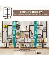 Gouun 7-Tier Open Display Bookshelf Rack for Home Office, 49.5 x 8.5 x 59