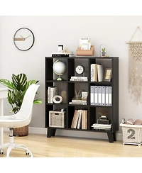 Gouun 9-Cube Bookcase with 6 Removable Shelves and Raised Support Feet