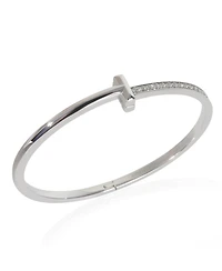 Pre-Owned Tiffany & Co White Gold Diamond Tiffany T T1 Narrow Hinged Bracelet