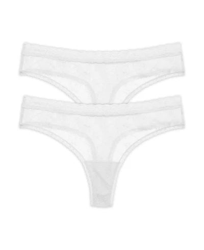 Natori Women's Bliss Allure One Lace Thong 2-Pack