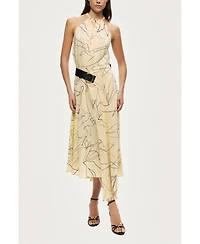 Nocturne Women's Printed Halter Midi Dress