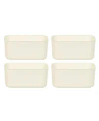 Iris Usa Nestable storage Organizer Bin, Small, Pack of 4