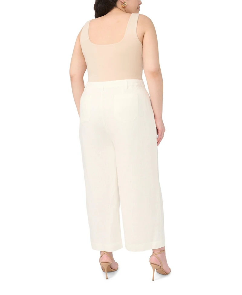 Vince Camuto Plus Front Patch Pocket Ankle Length Pants