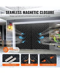 Sugift Garage Door Screen for Winter, 8x7FT, Insulated Thermal Curtain for Garage