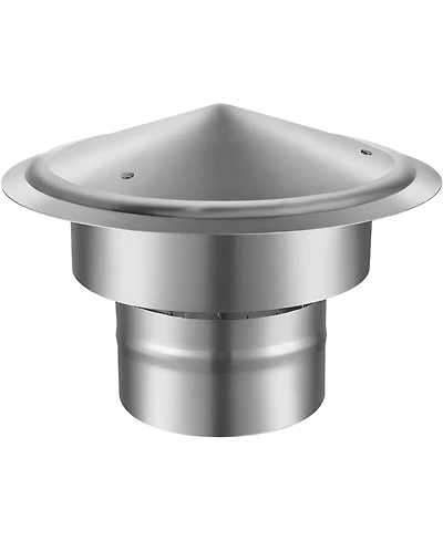 Sugift Chimney Cap, 6 Inch, 304 Stainless Steel Round Roof Rain Cap for Insulation