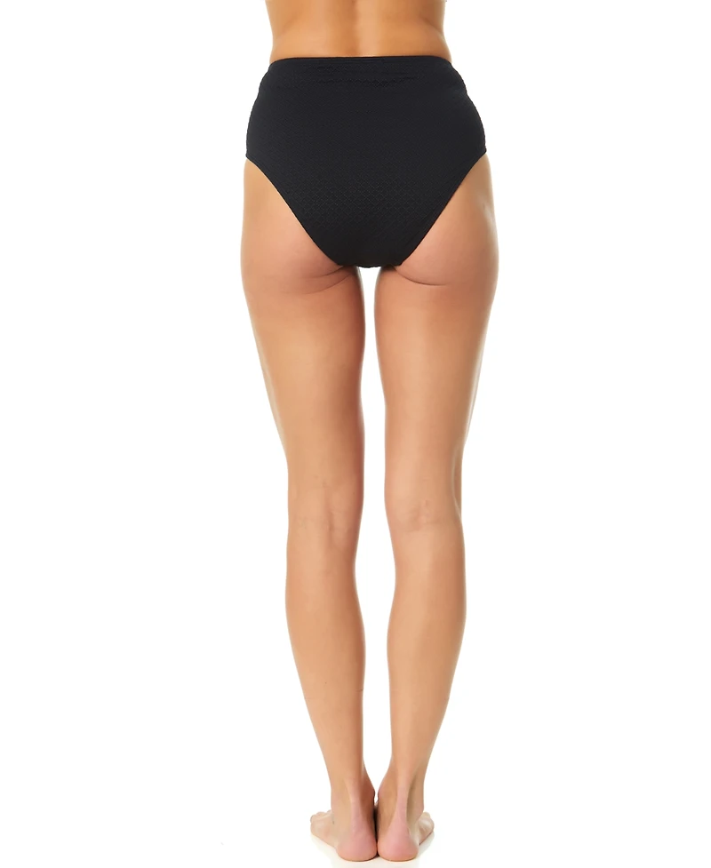 CeCe Women's Covered-Button High-Rise Swim Bottoms
