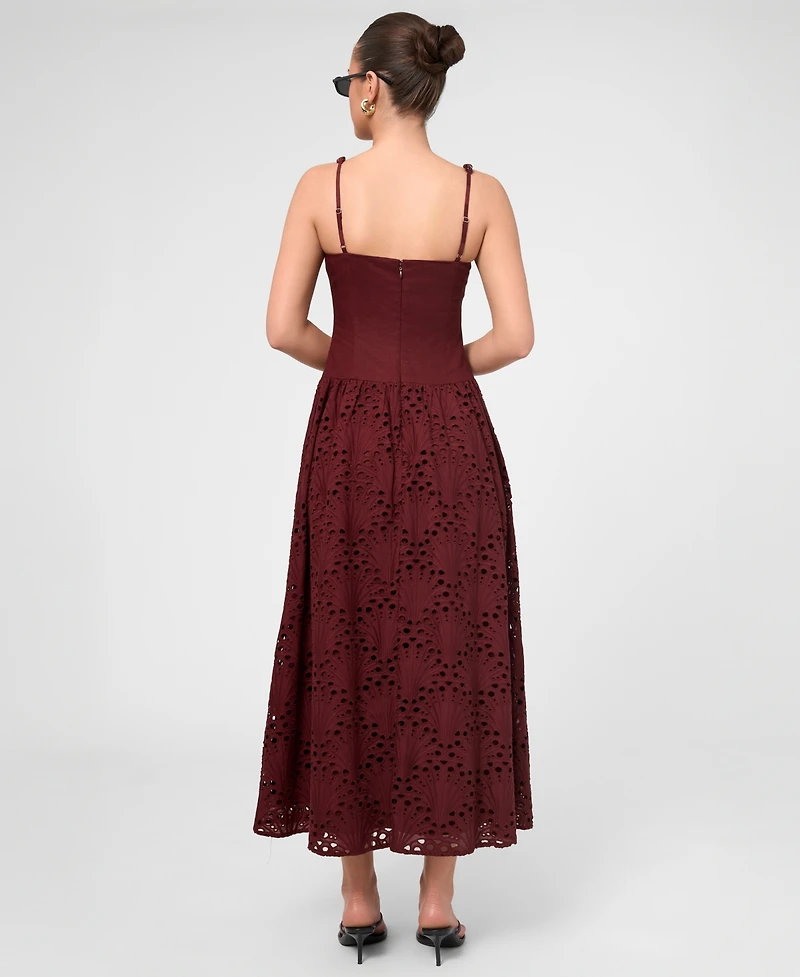 Rachel Roy Women's Maristella Square Neck Midi Dress