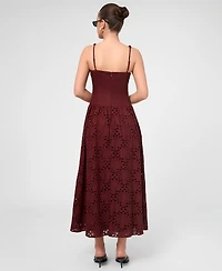 Rachel Roy Women's Maristella Square Neck Midi Dress
