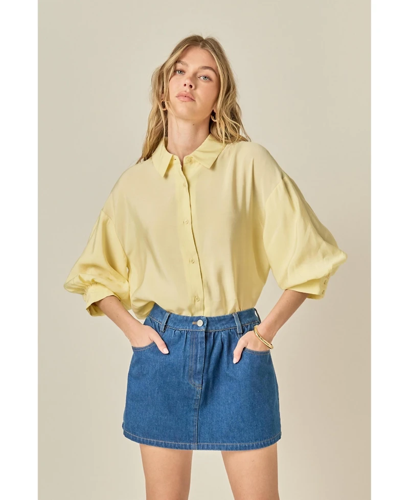 English Factory Women's Balloon Sleeve Shirt