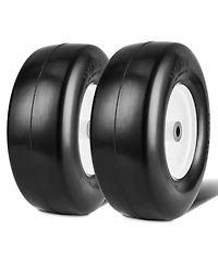 Sugift Lawn Mower Tires with Rim, 13x5-6", Tubeless, 2-Pack, Flat-Free Pu Tires