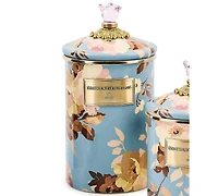 MacKenzie-Childs Wild Rose Slate 64 oz. Large Canister