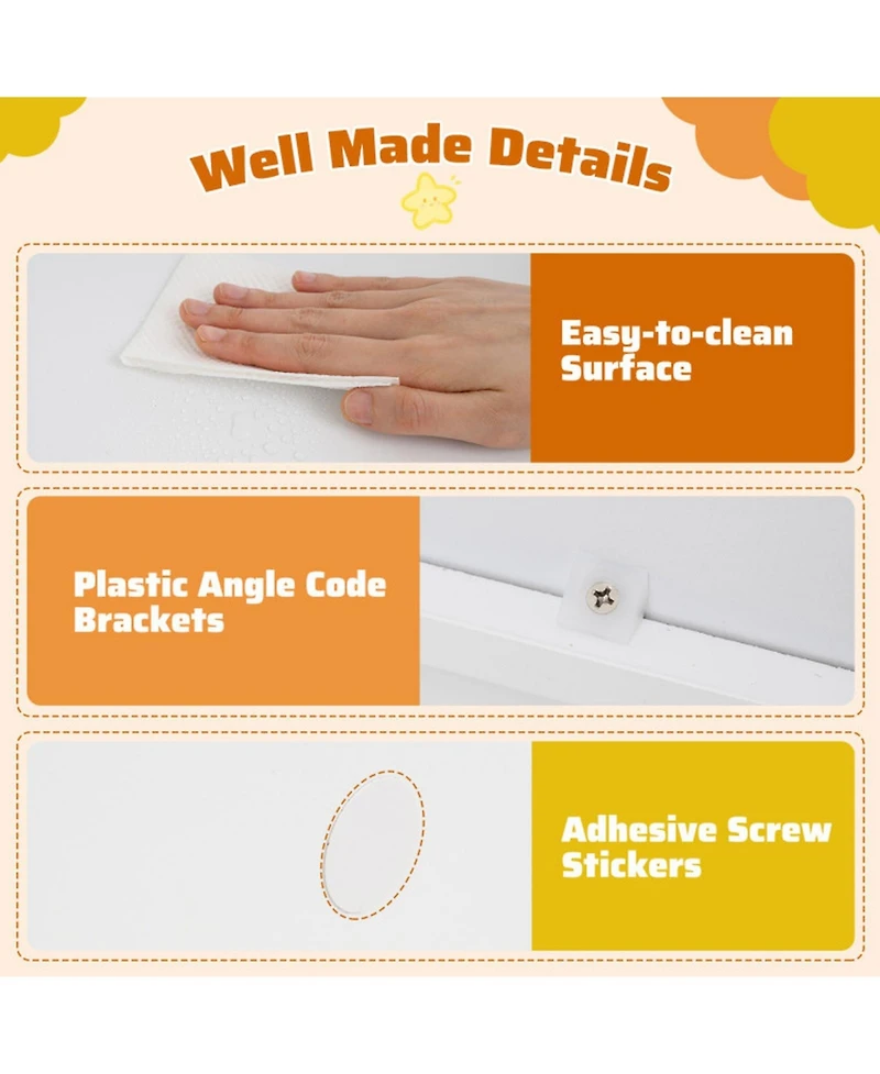 Gouun 47 in Versatile Children Bookcase and Toy Storage Cabinet with Movable Drawers