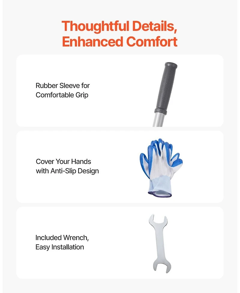 Sugift Lawn Leveling Rake, 30x10 in, Carbon Steel, Adjustable Height for Yard Use