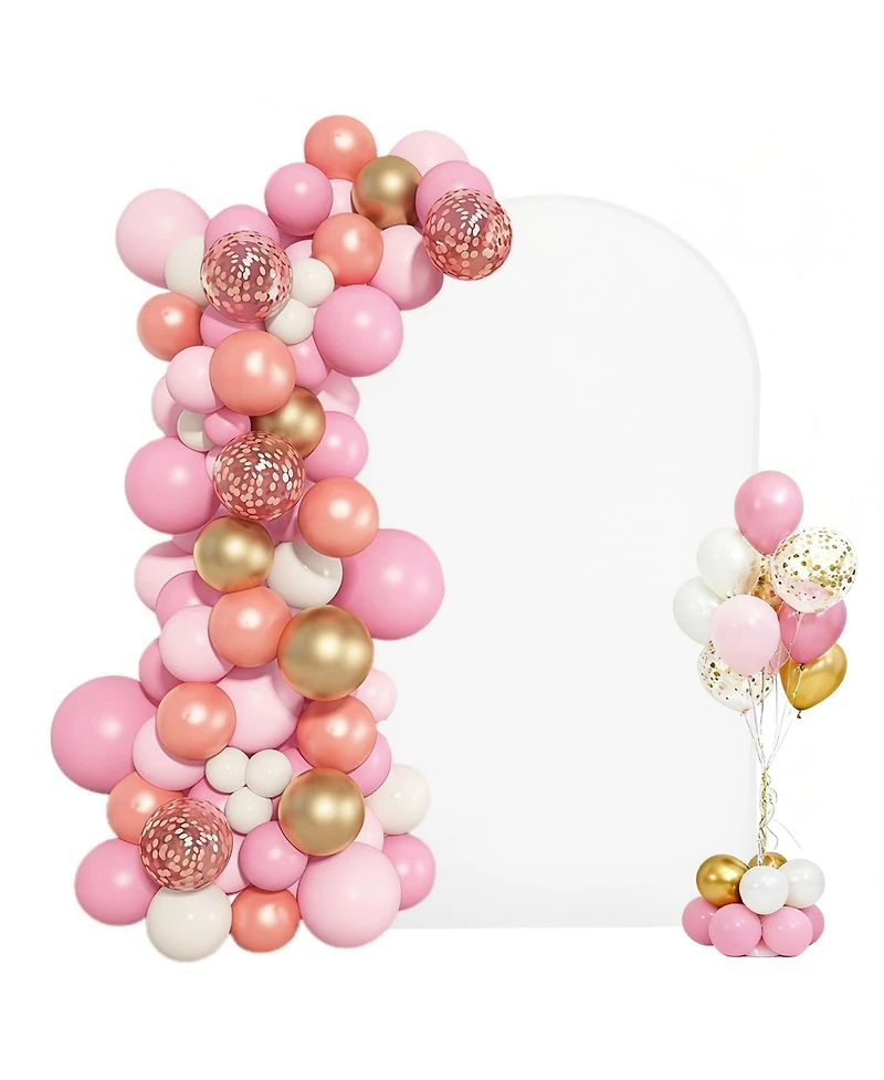 Sugift Arch Backdrop Stand, 7.2 x 4 feet, Gold Metal for Weddings and Celebrations, Easy Assembly