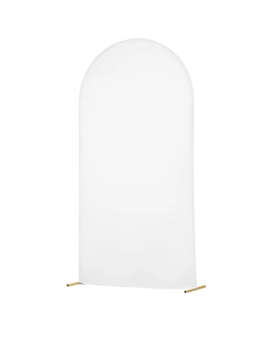 Sugift Arch Backdrop Stand, 7.2 x 4 feet, Gold Metal for Weddings and Celebrations, Easy Assembly