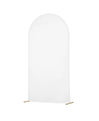 Sugift Arch Backdrop Stand, 7.2 x 4 feet, Gold Metal for Weddings and Celebrations, Easy Assembly