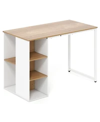 Sugift 45 in Computer Desk with Five Storage Compartments and Metal Frame