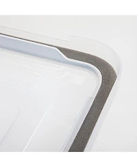 Iris Usa File Box WeatherPro File Organizer Plastic File Box for Letter/Legal File, Durable Lid and Seal with Secure Latching Buckles, Stackable