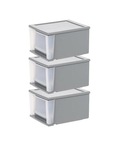 Iris Usa, Inc. 12" W Stackable Storage Drawer, Pack of 3