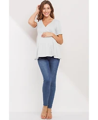 Hello Miz Maternity Wrap Nursing Top with Empire Waist