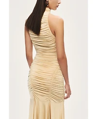 Nocturne Women's Ruched Halter Midi Dress