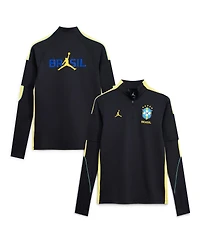 Jordan Women's Black Brazil National Team 2026 Strike Dri-fit Long Sleeve Quarter-Zip Drill Top